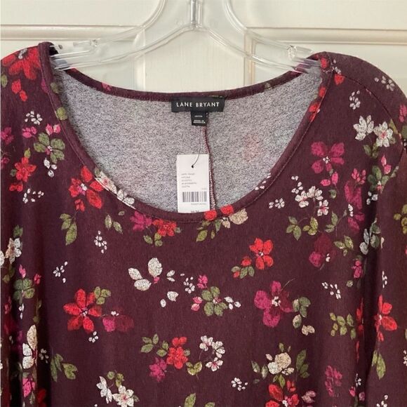 Lane Bryant Long Sleeve Scoop Neck Fit Flare Hacci Top Size 18 / 20 NWT - Picture 5 of 10